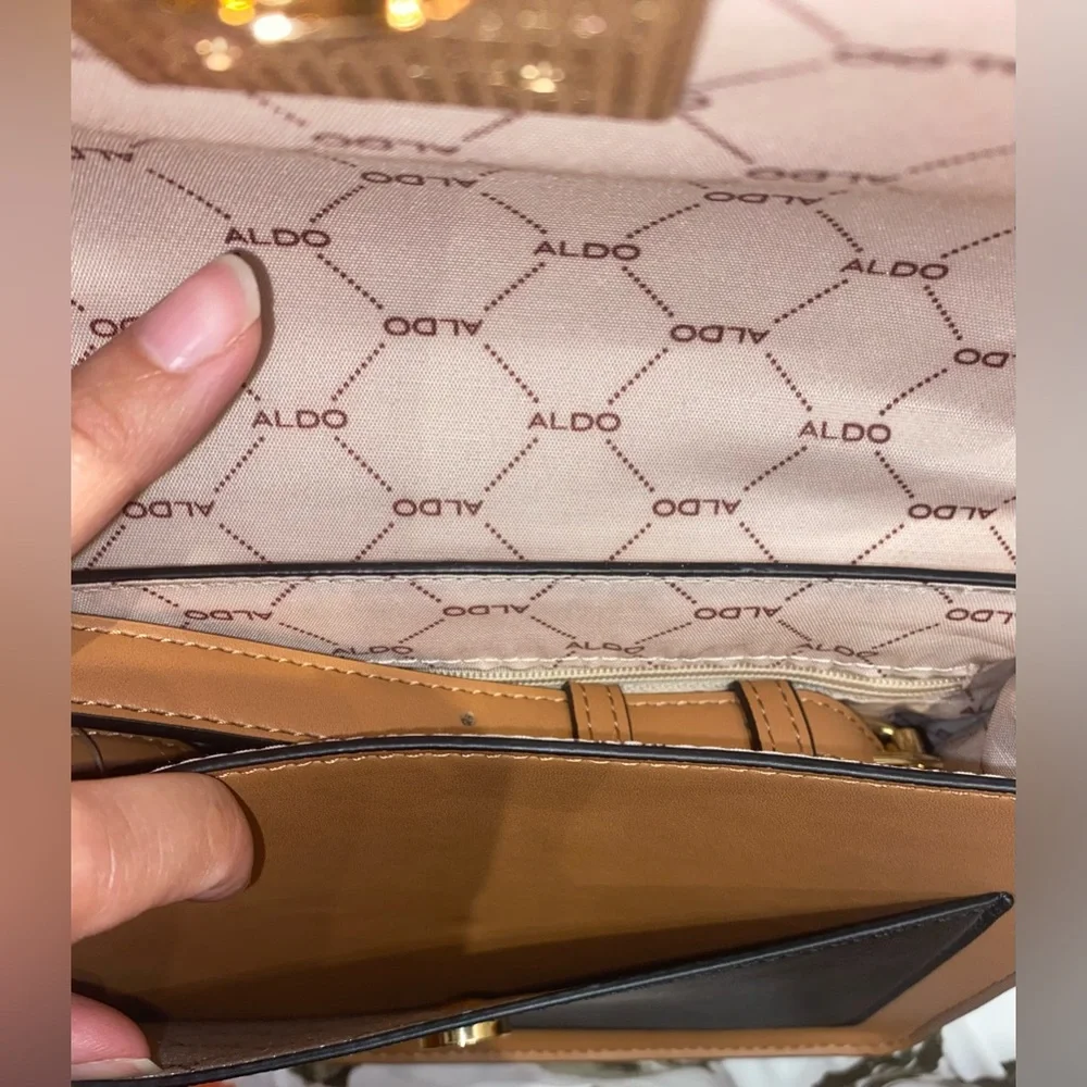 Snake print color block Aldo satchel bag
